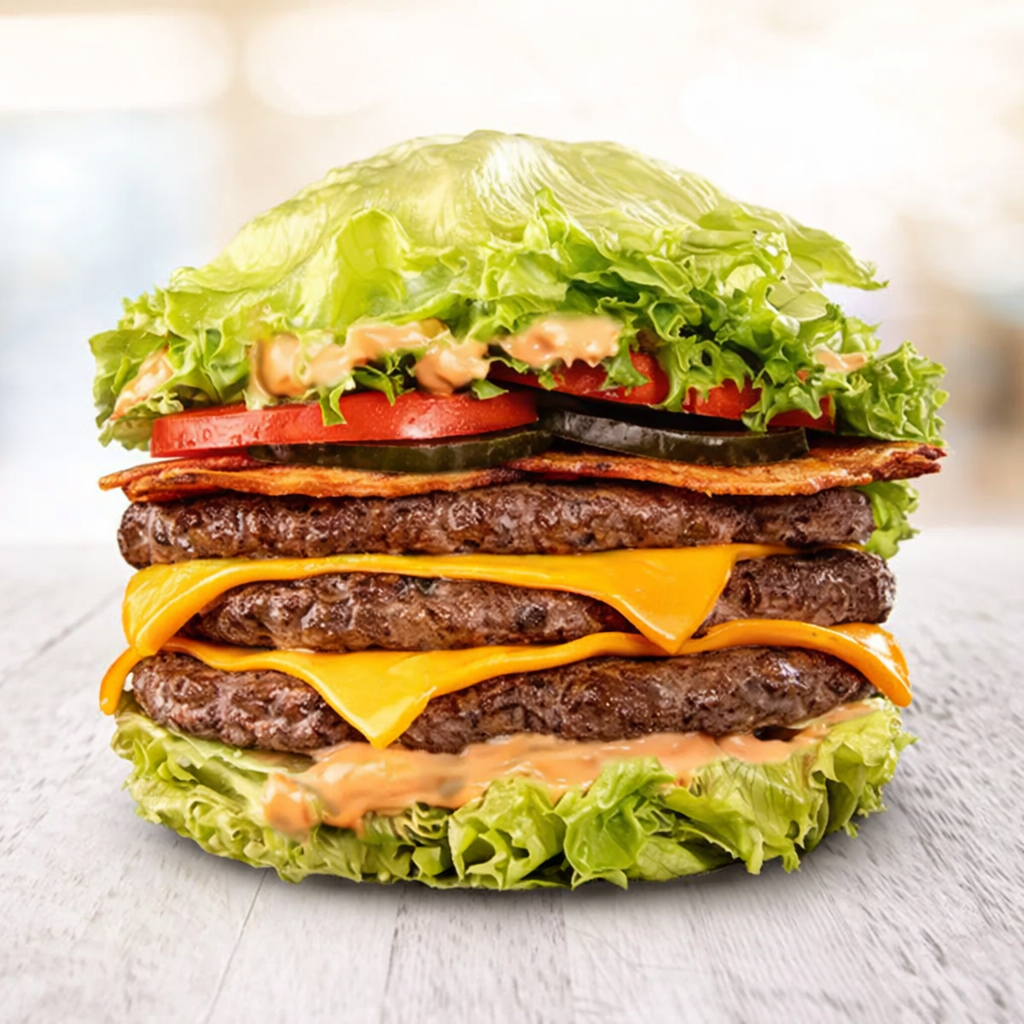 NEW! KETO Triple Beef Burger