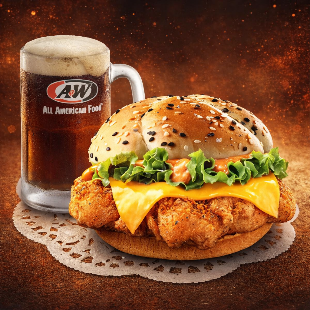 Spicy Jumbo Chicken Sandwich & RB