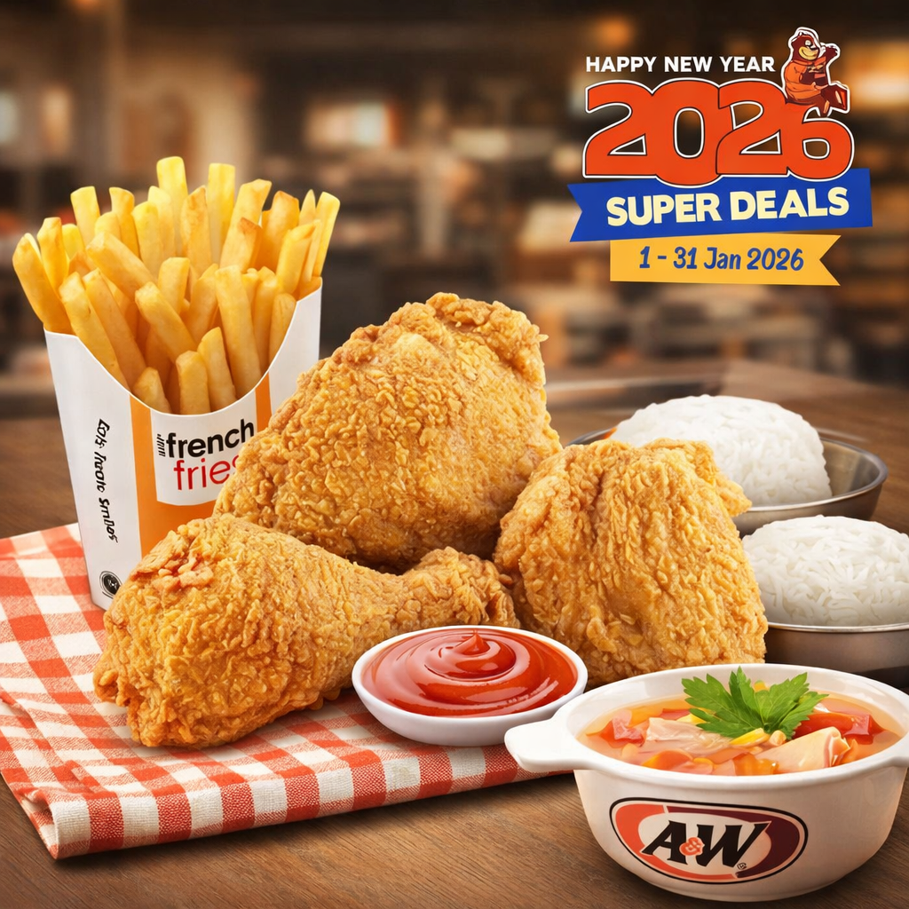 SUPER - 3 Aroma Chicken, Rice, Soup & Fries