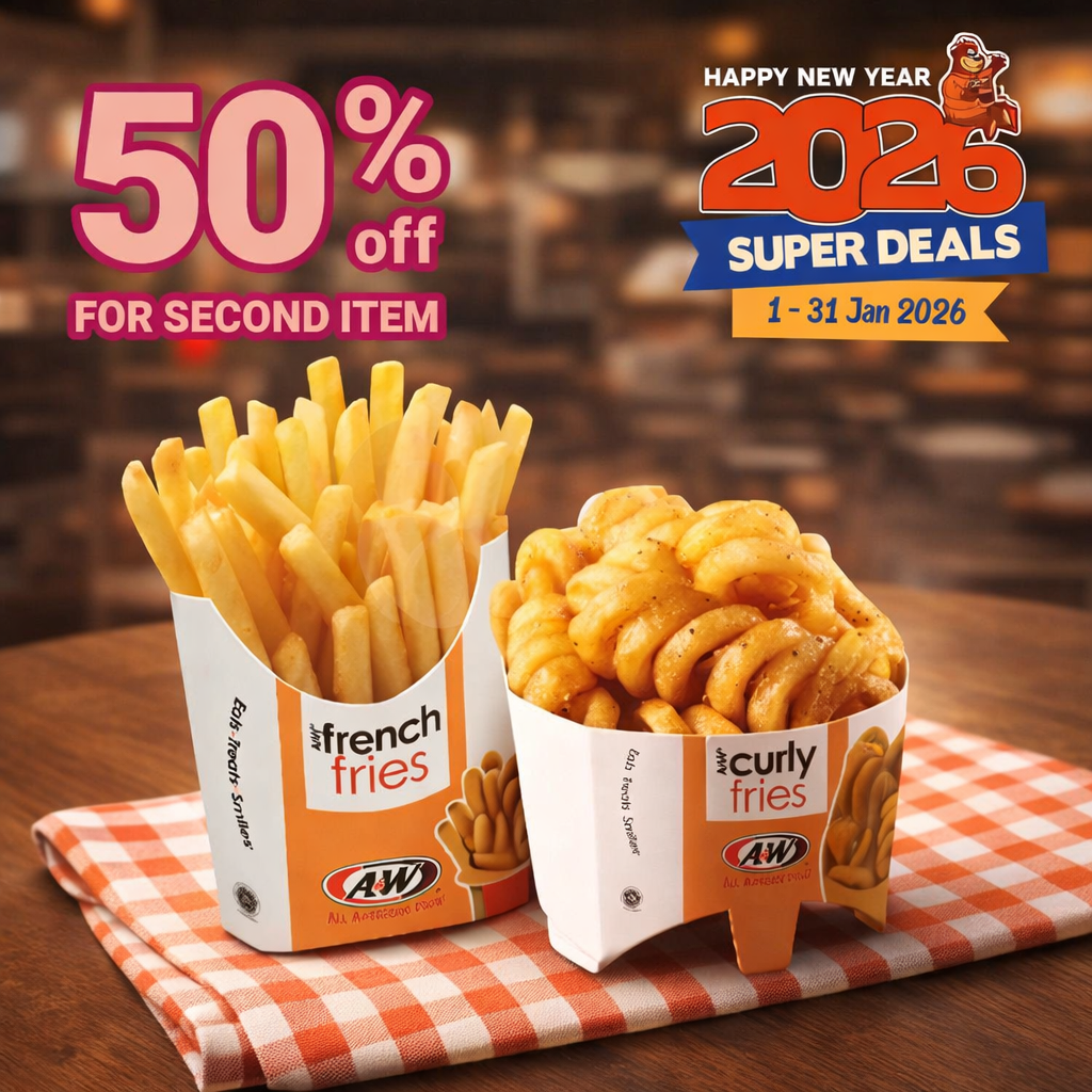 SUPER - Buy 1 Get 1 50% OFF! Fries
